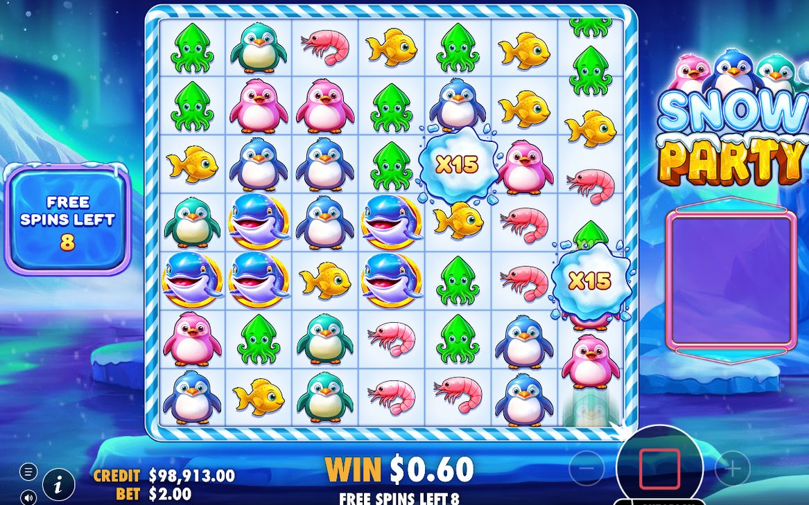 Free Spins round with sticky WILDs on the grid